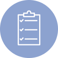 colored icon of a checklist