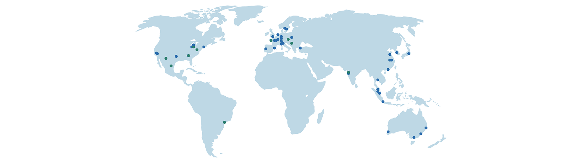 worlmap with NORMA Group locations